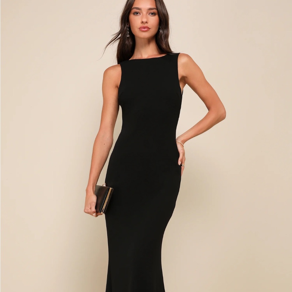 Lulu’s love in your eyes black mermaid dress size small